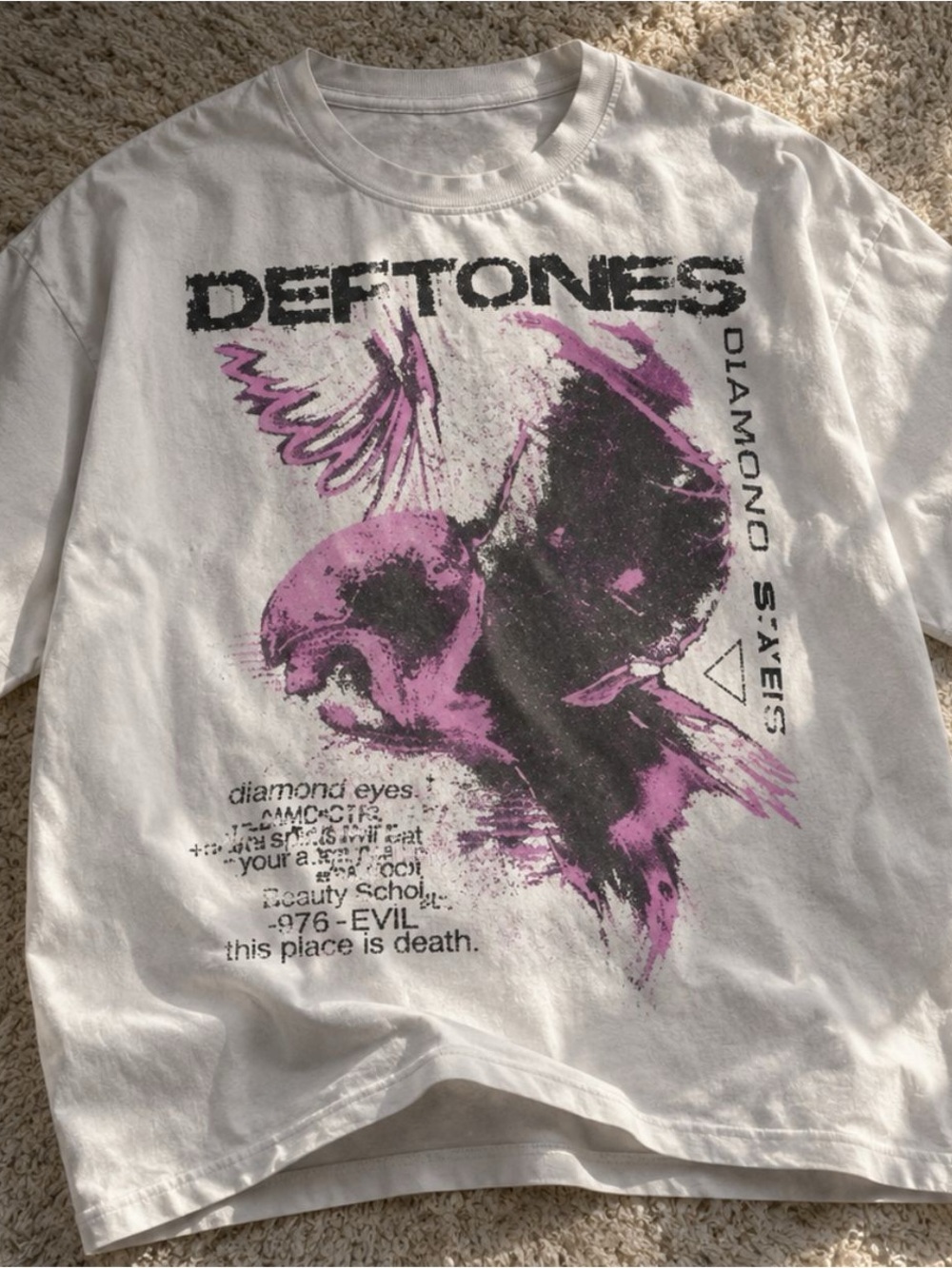 Gildan Deftones Diamond Eyes Tee - White/Purple/Black